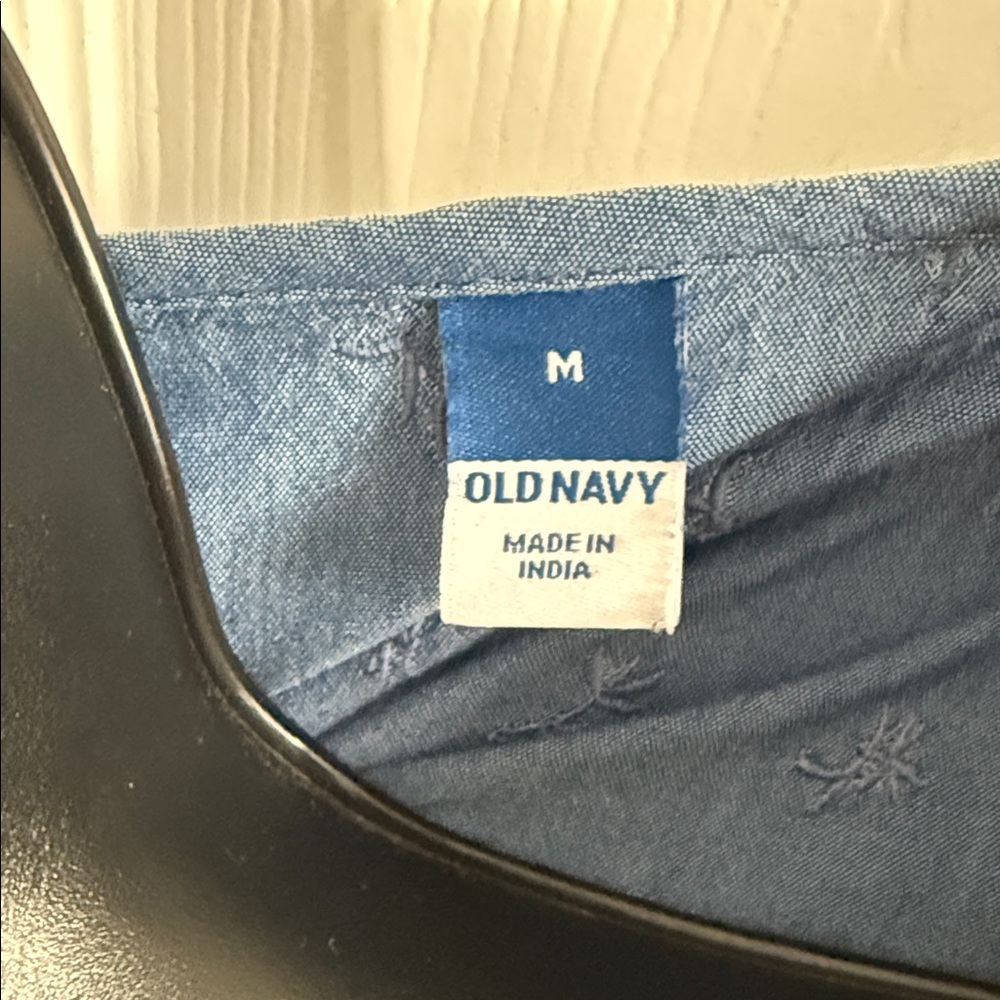 Old Navy Blue Maxi Peasant Dress with Button Front - Picture 7 of 10
